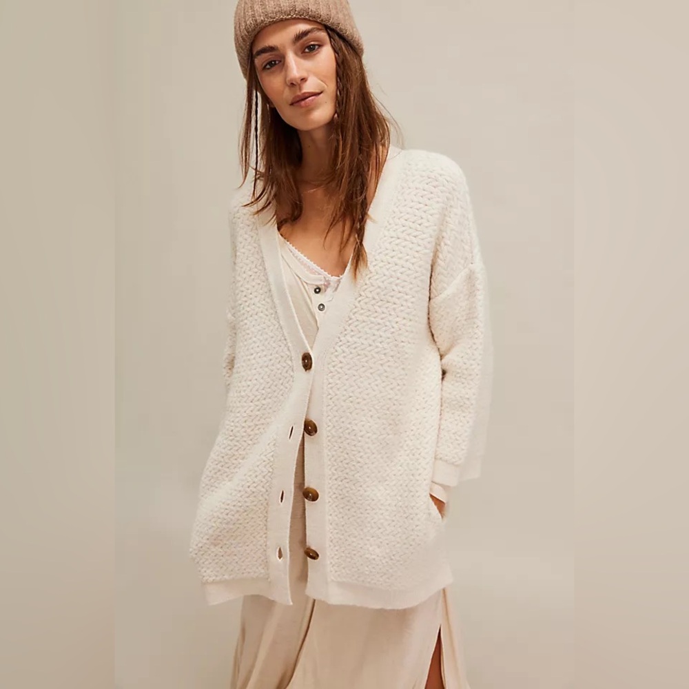 Free People Herringbone Stitch Kimono cardigan